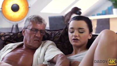 DADDY4K. Black Haired Angelface Is Ready For Old And Young Experience - veryfreeporn.com