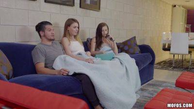 Exhibitionist Couple Share Young Brunette Roommate I With Carolina Sweets And Alex Blake - hclips.com
