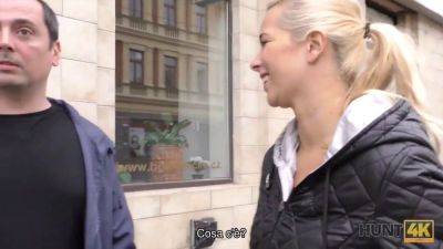 Young blonde Czech couple goes wild for cash in POV Hunt4K video - sexu.com - Czech Republic