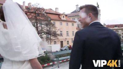 Hot young bride gets plowed by rich dude on wedding day for cash - sexu.com