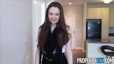 Hot young real estate agent with natural tits gets fucked hard in public - sexu.com